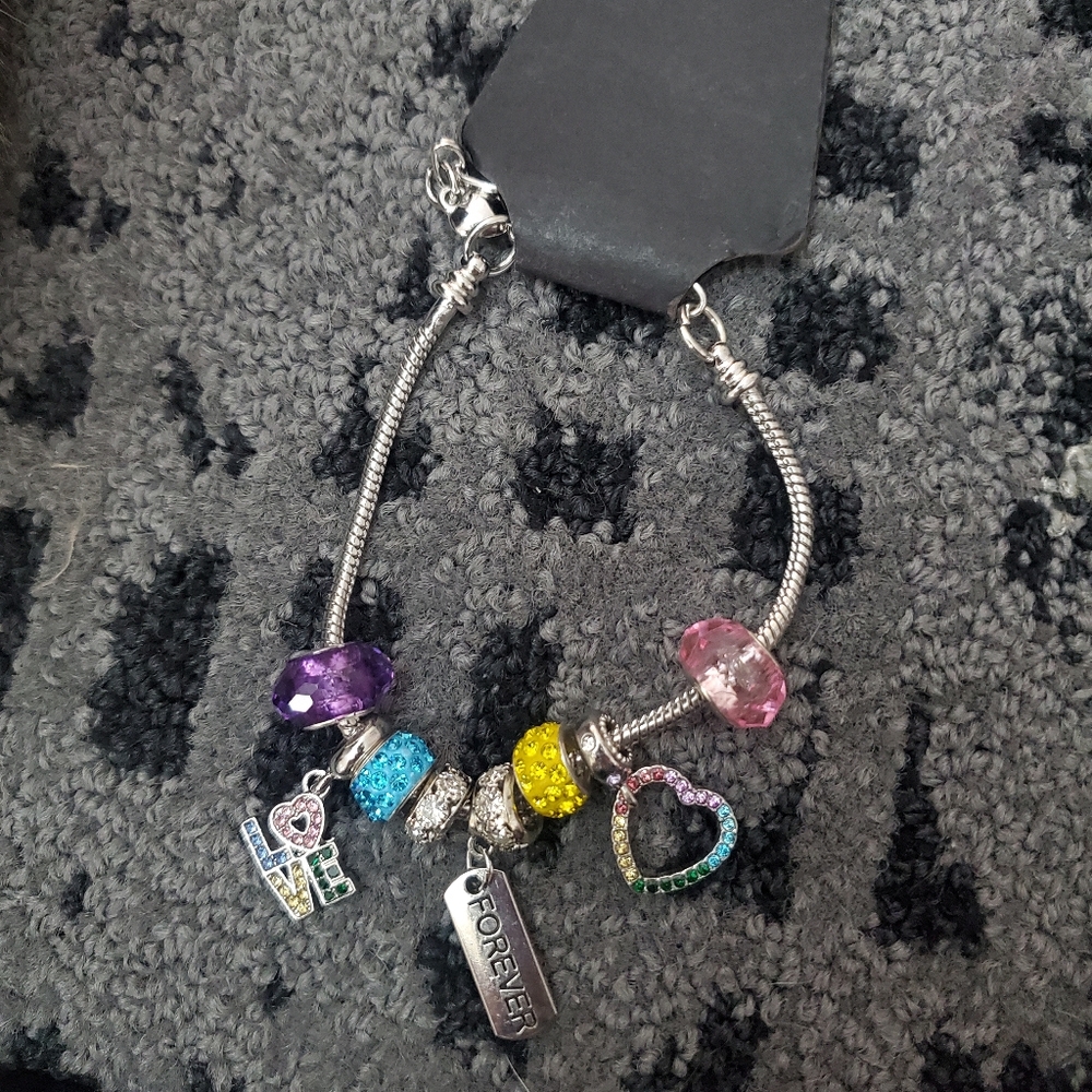 Handmade Custom Pandora Look Alike Charm Bracelet